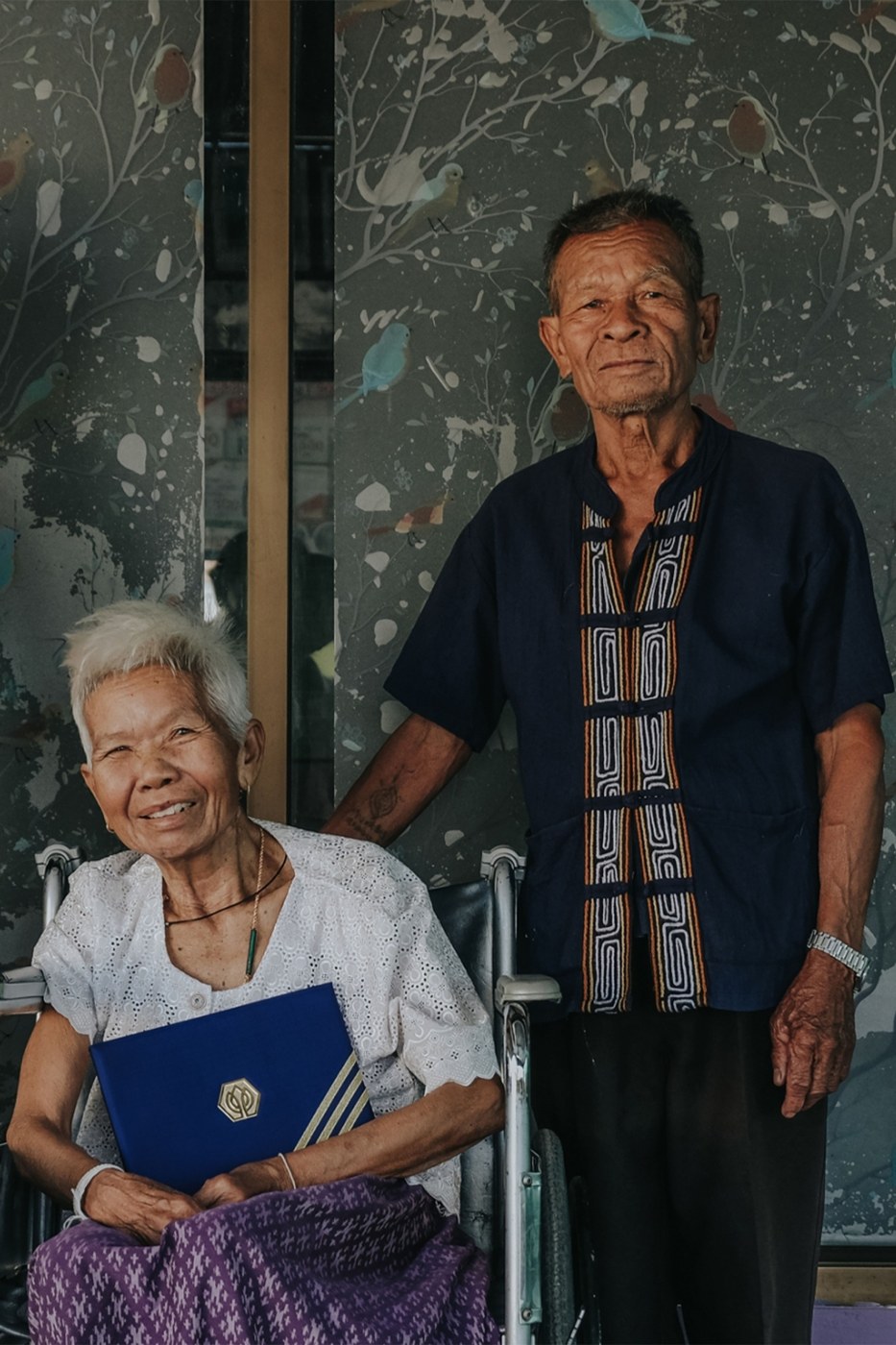 Older adults celebrating completion of training